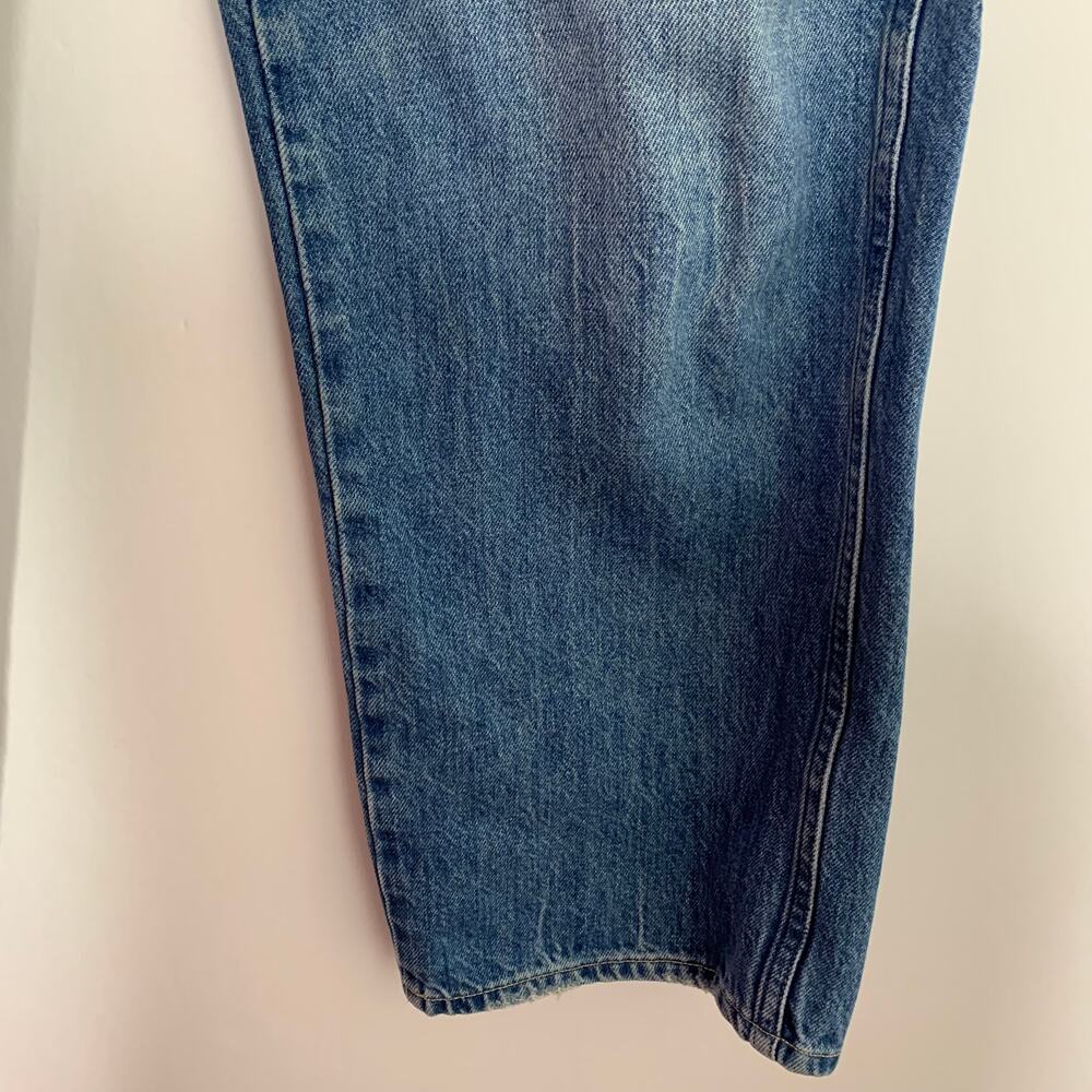 Amo Billie Jeans Womens Blue 100% Cotton Wide Leg Crop Size 27 - Picture 8 of 16